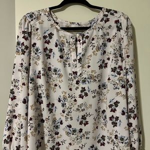 Loft long sleeve floral blouse